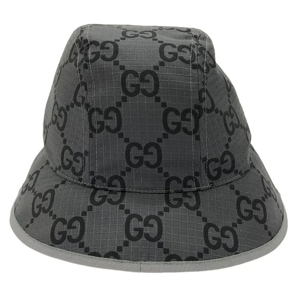 GUCCI hat cap 7683784HA5N1161M polyester Gray NEW Women 2 - Picture 2 of 8